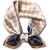 100% Mulberry Silk Scarf 25.6"x25.6" Square Women Neckerchief Headscarf - Lightweight Neck Scarf Gift Packed