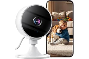 Elelink 3MP Indoor Security Camera, Cameras for Home Security with 25ft Night Vision, AI Detection, Motion Alerts, 2-Way Audio, 24/7 Cloud & SD Card Storage, Home Camera That Works with Alexa/Google