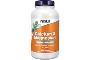NOW Foods Supplements, Calcium & Magnesium 2:1 Ratio, High Potency, Supports Bone Health*, 250 Tablets