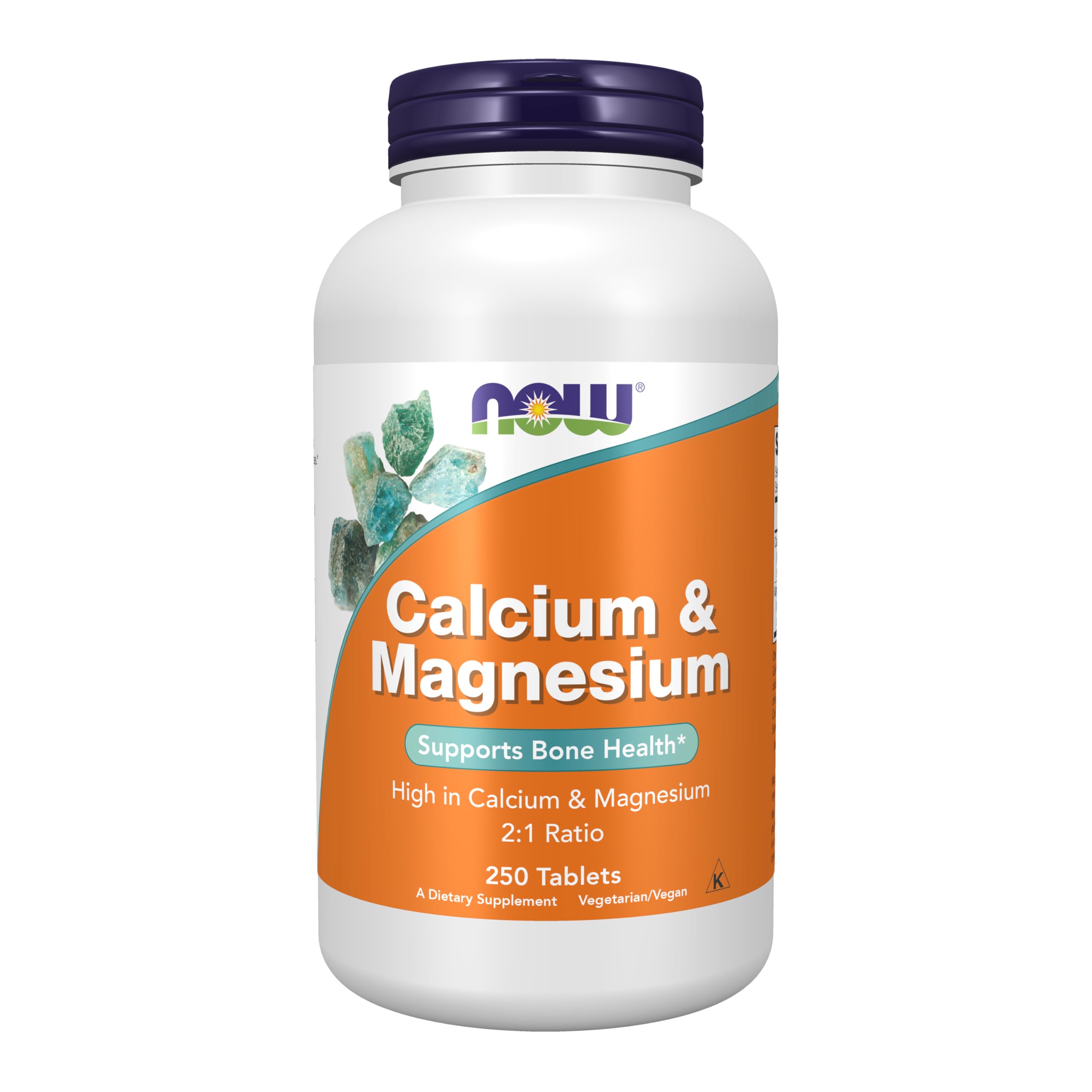 Photo 1 of NOW Foods Supplements, Calcium & Magnesium 2:1 Ratio, High Potency, Supports Bone Health*, 250 Tablets