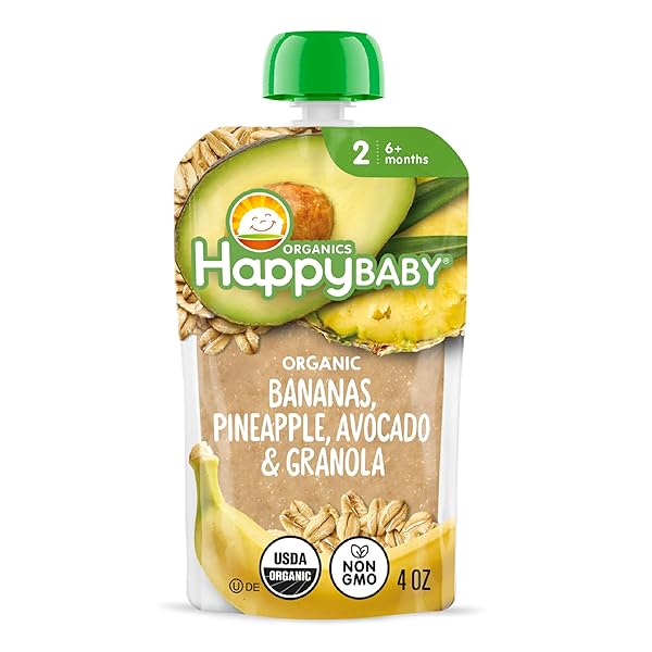 HAPPY BABY ORGANIC BANANA PINEAPPLE AVOCADO GRANOLA BABY...