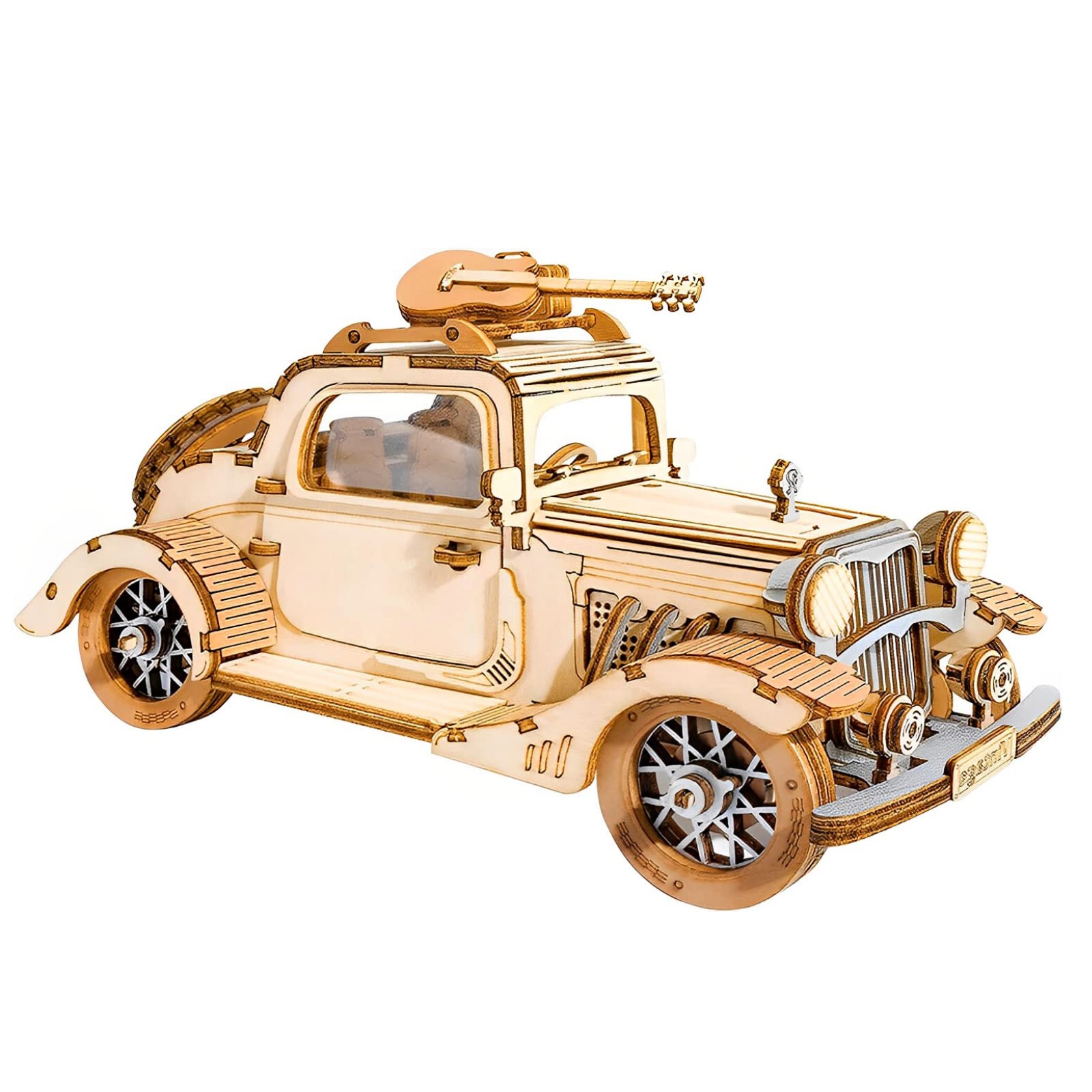 Rolife Model Kits Wooden Car - 3D Puzzle for Adults DIY Model Cars, Creative Craft Construction Kits Toy Building Sets for Adults, Home Decor Gifts for Teens