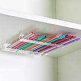 Baderke Straw Holder for Cabinet Reusable Straw Organizer with Double Sided Adhesive Tape Screws Storage Container for Kitchen Counter Cupboard(Clear,Novel)