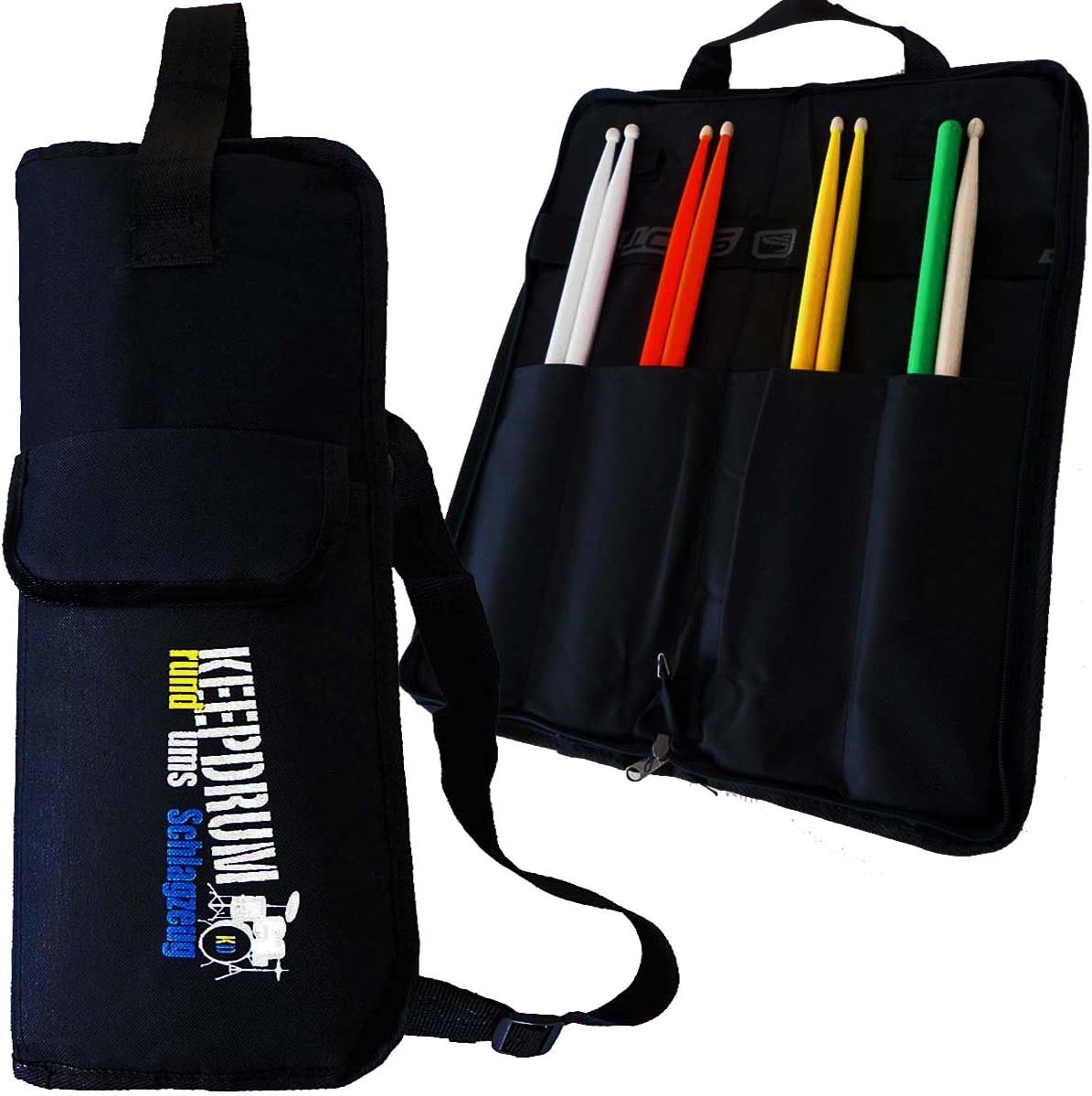 keepdrum SB01 Nylon Drum Stick Bag Sticktasche Drumsticks Tasche