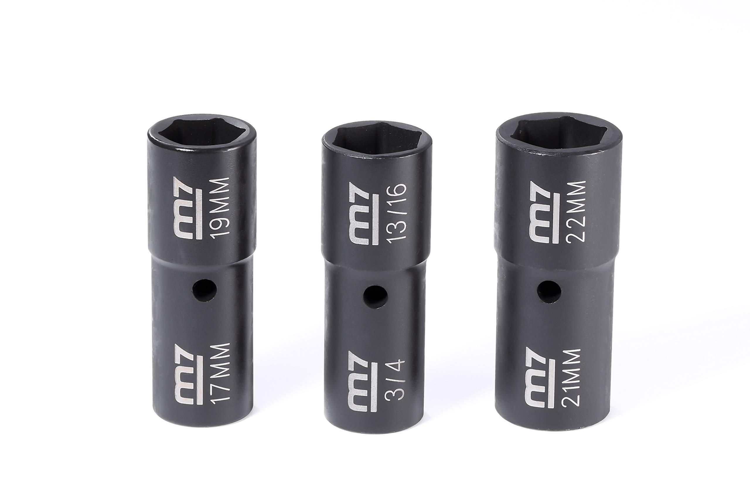 KING TONY MA412M1719 M7 - Socket 1/2" Reversible 17-19mm for DIYers & Professionals, Made for Repair and Installation tasks, 19mm