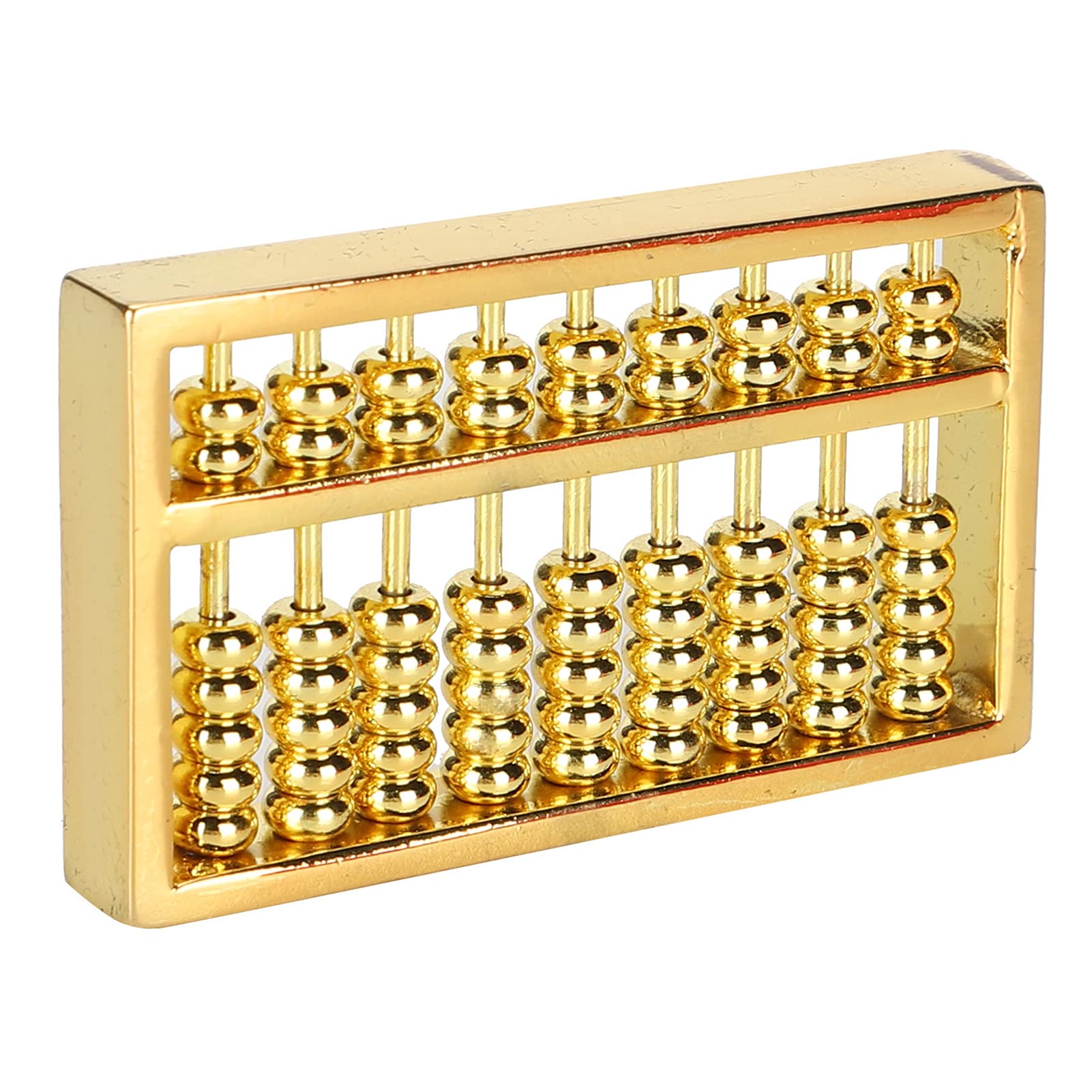 Mini Brass Abacus 9 Gears Chinese Gold Abacus Ornament Tool 1.5In Petite Drafting Tools Kits