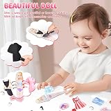Vibbang Magnetic Princess Dress Up Doll Play Travel Toy for Girls Ages 3-12 view 2