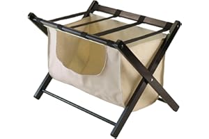 Winsome Wood Dora Luggage Rack with Removable Fabric Basket