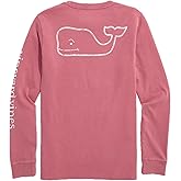 Vineyard Vines Boys Boys' Drift Dye Vintage Whale Long-Sleeve Garment Dye Pocket Tee