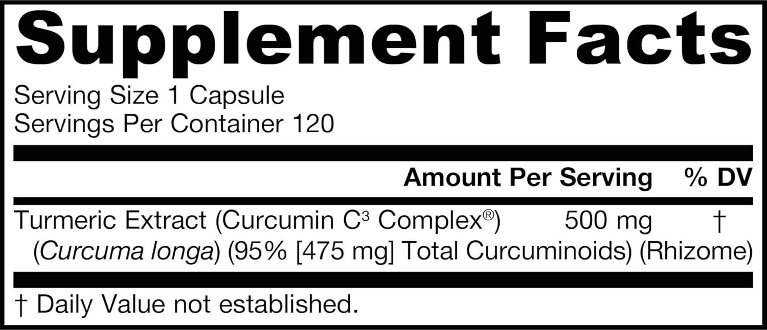 Jarrow Formulas Curcumin 95, Provides Antioxidant Support, 500 mg, 120 Veggie Caps: Health & Personal Care