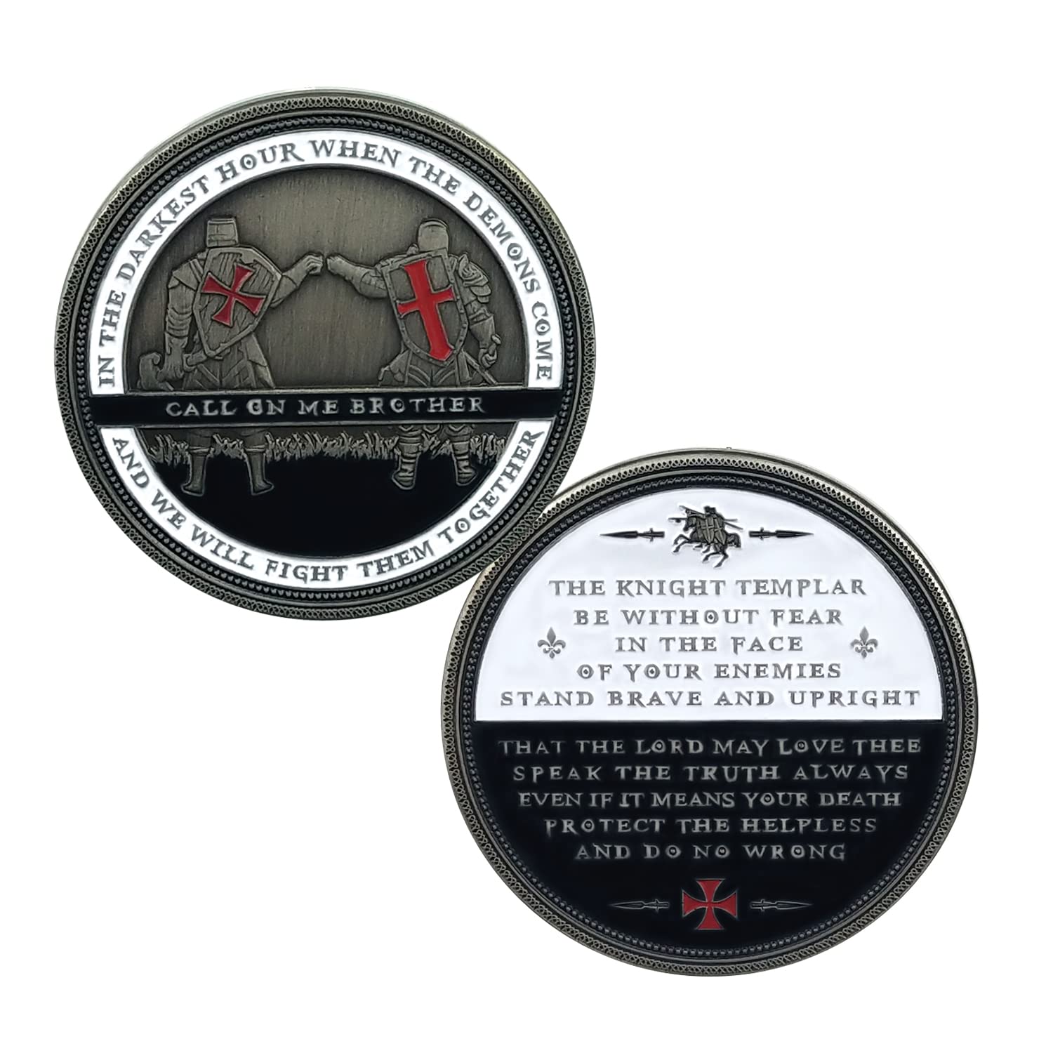 AtSKnSK Knight Templar Challenge Coin Call On Me Brother