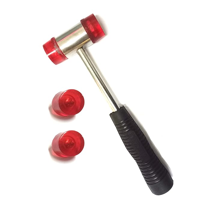 LOVELY® Lilyton 25 mm Nylon Hammer Steel Handle Rubber Grip with 2