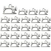 QUANXILXU 24 Pcs Sewing Machine Charms Pendant Jewelry Making Exquisite Workmanship Pendants Small and Portable Antique Silver Charms for Necklace Bracelet Making