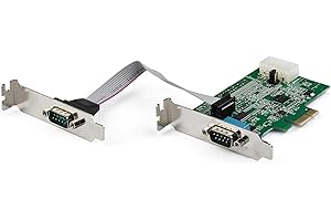 StarTech.com 2-Port PCI Express RS232 Serial Adapter Card - PCIe RS232 Serial Host Controller Card - PCIe to Serial DB9-16950