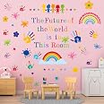 Colorful Inspirational Quotes Wall Decals - Paint Splatter Motivational Stickers For Classroom, Playroom, Nursery