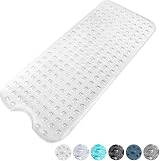 KEPLIN Premium Non-Slip Bath Mat 200 Suction Cups 40x100cm White