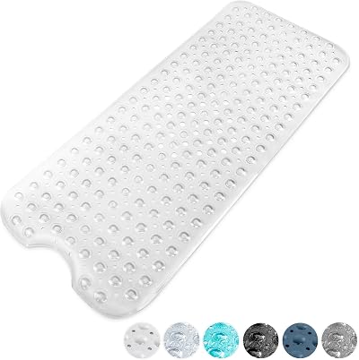 KEPLIN Premium Non-Slip Bath Mat 200 Suction Cups 40x100cm White