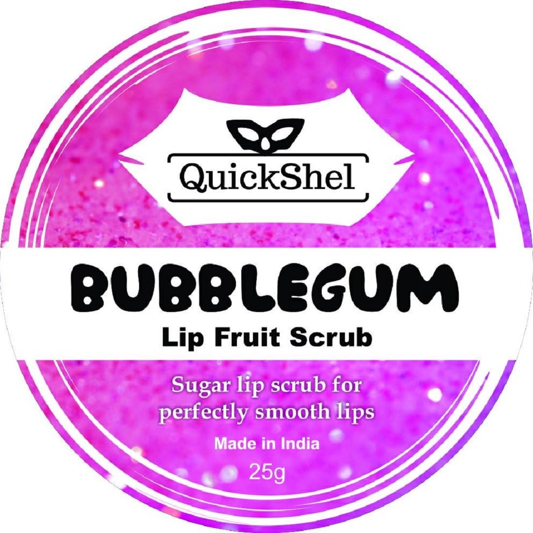 QuickShel 100% Organic Bubblegum Lip Fruit scrub (25gm)