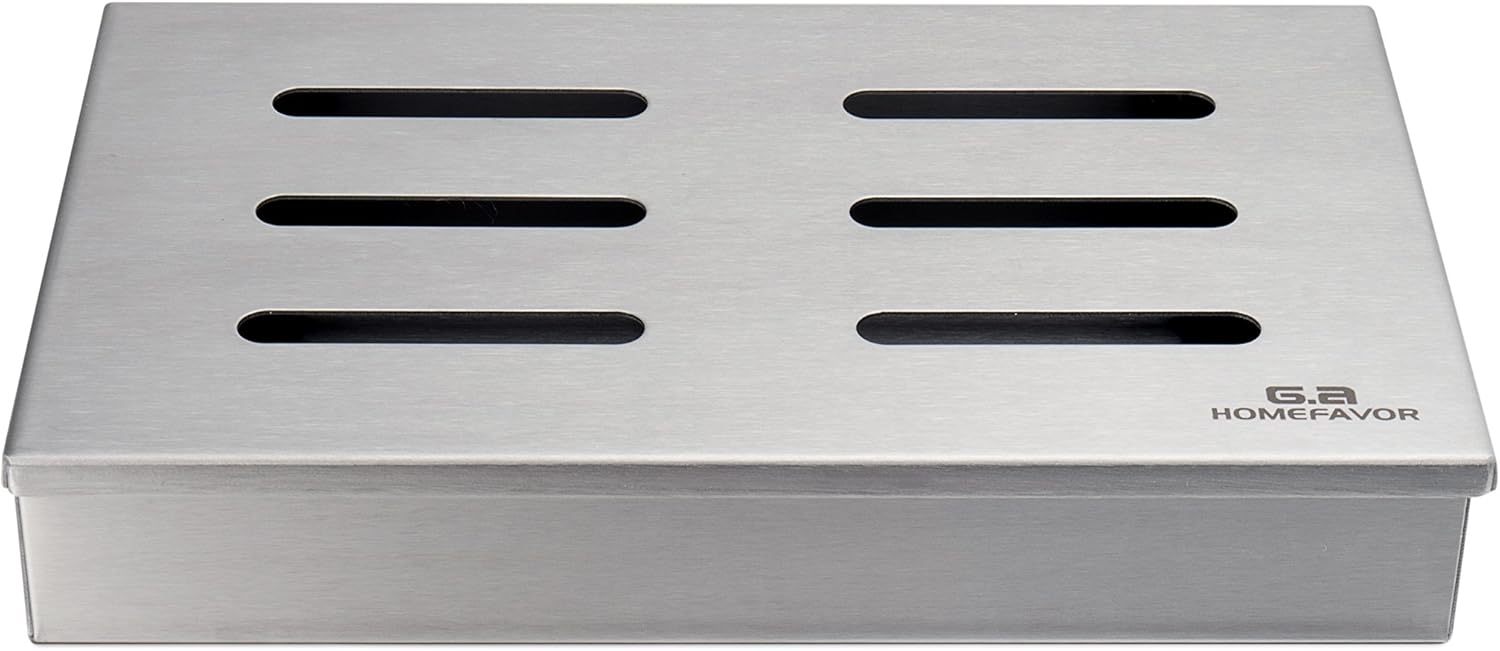 G.a HOMEFAVOR Räucherbox Smoker für Gas- und Holzkohlegrills