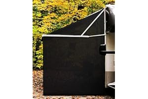 WIOUKEVA RV Side Shade Screen Sunshade 7' X9' - Black Mesh UV Blocker for RV Camper Trailer Motorhome-Universal RV Awning Side Shade Screen with Complete Kits