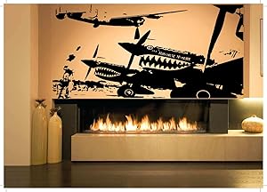 Wall Room Decor Art Vinyl Sticker Mural Decal Ww2 Plane Jet Aircraft War AS1417