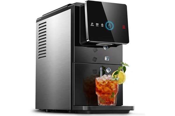 Silonn Nugget Ice Maker Countertop, Auto Drop Ice, Self Cleaning Ice Machine, 40 lbs/24H Soft Chewable Ice, Self Dispensing Nugget Ice Maker for Home, Kitchen and Party