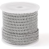 Pandahall 16.4 Feet 304 Stainless Steel Curb Chains 3.8x1.5mm Unwelded Metal Jewelry Chains Link with Spool for DIY Necklace Bracelet Jewelry Making