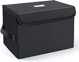 UENTIP 7 inch Vinyl Record Storage Box Black Stackable Collapsible Holds 60 view 1