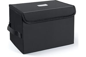 UENTIP Vinyl Record Storage Box - 7-inch LP Crate Holds 60 Records - Pack of 1 - 11x7.67x7.67 Inch - Black
