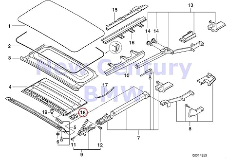 Amazon Com Bmw Genuine Slid Lift Roof Cover Ceiling Frame Set Of