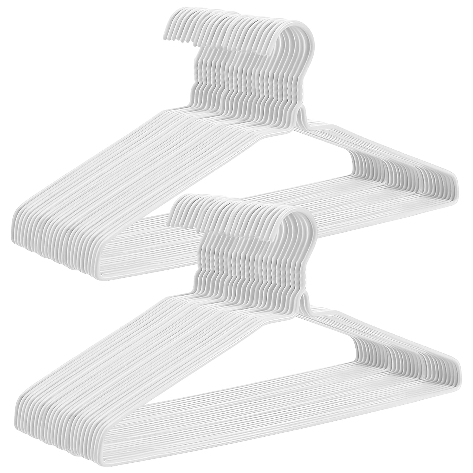 Photo 1 of 120 Pcs 16" Wire Hangers Bulk Metal Wire Hangers for Clothes Dry Cleaner Hanger for Coat (White)