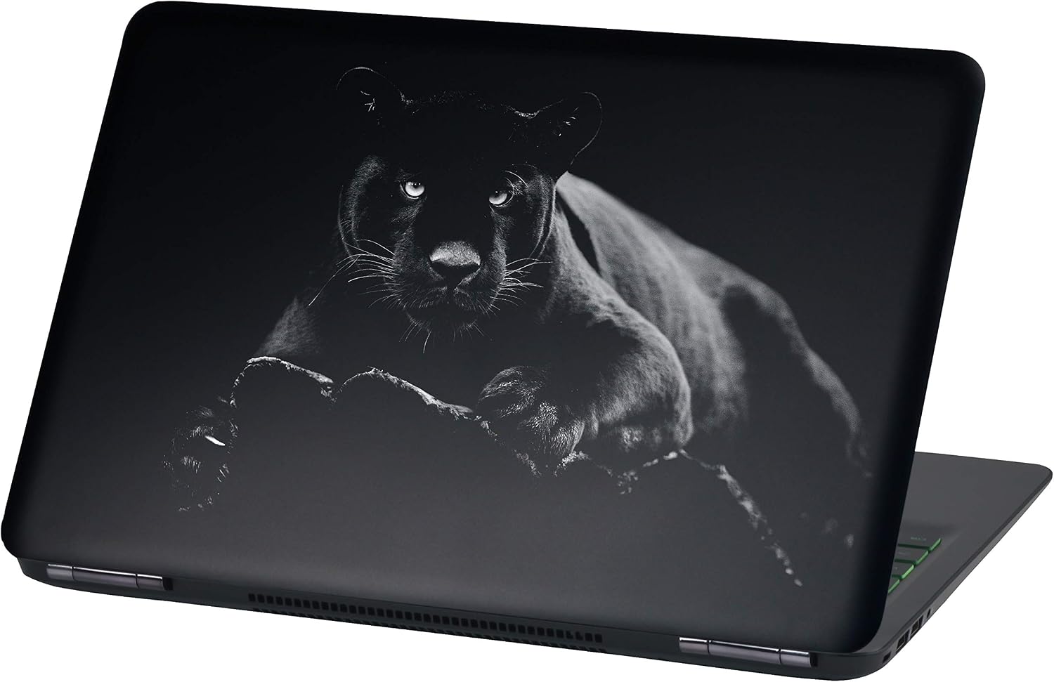 Laptop Foil protection Cover adhesive film notebook sticker self-adhesive vinyl skin sticker (17 Inches, LP37 Black Jaguar)
