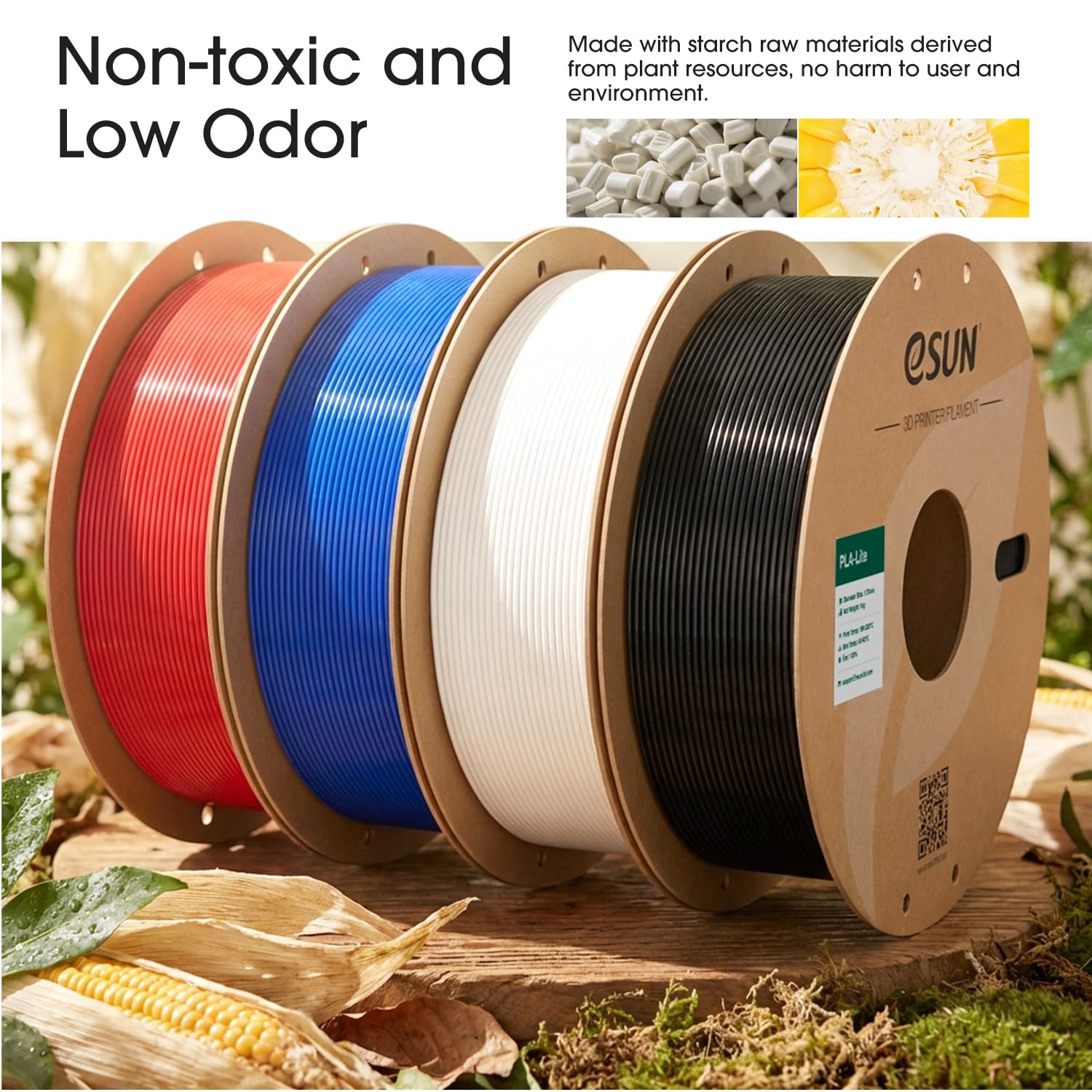 eSUN PLA Filament 1.75mm, Schwarz-4KG,4KG 4