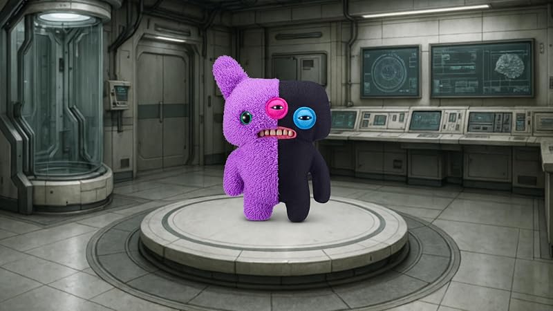 Misfit Monsters Serie 1 da 23 cm di ZURU, peluche Funny Ugly Monster (Reekalien - Purple & Black) — foto 5 di 7