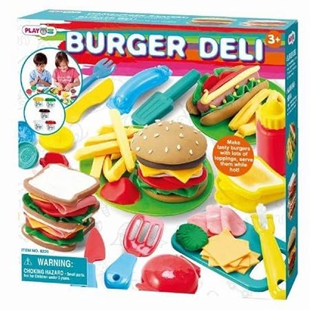 Knetspiel Burger Set - Burger - Sandwich - Hot Dog - und vieles mehr