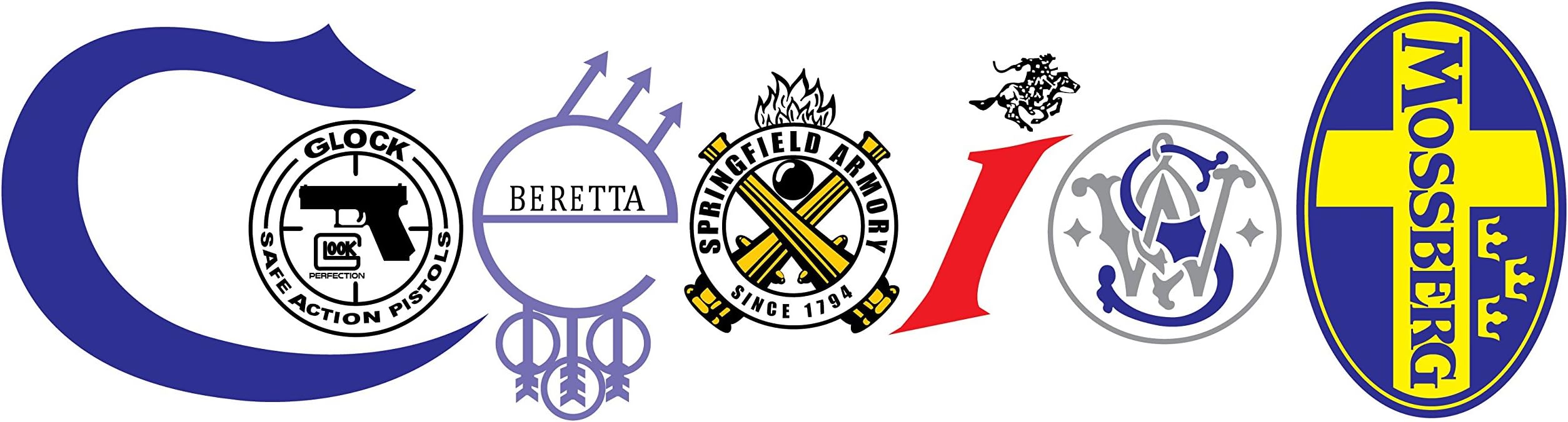 COEXIST Gun Makers Brand Logo Sticker Decal 11"x3"