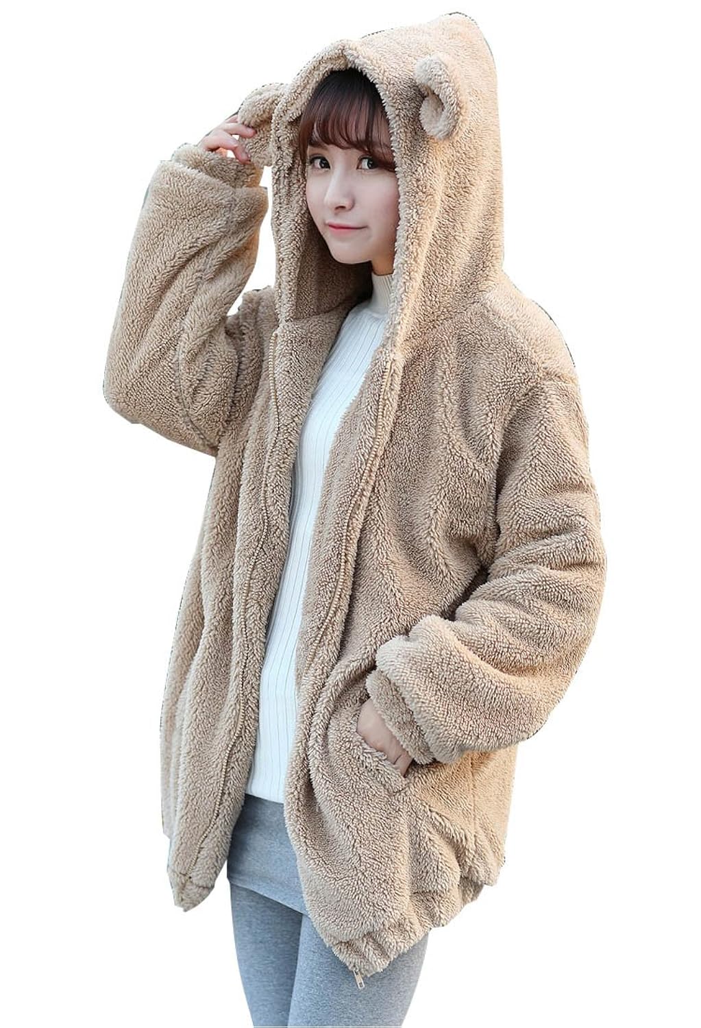 teddy bear jacket with hood and ears
