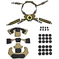 Combat Helmet Liner System Padding Kit and Chin Strap Adjustable Dial Suspension System with Bolts and Screws for Tactical Fast Mich Wendy Helmet