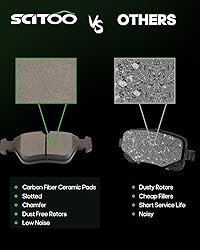 SCITOO D710 Front Ceramic Brake Pads Sets Fit For