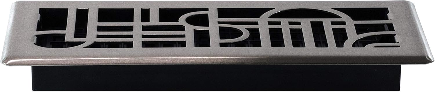 Decor Grates ADH410-NKL Floor Register, 4x10, Brushed Nickel - - 