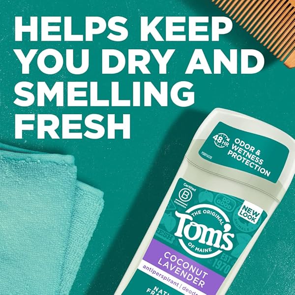 TOM’S OF MAINE ANTIPERSPIRANT DEODORANT FOR WOMEN, COCONUT LAVENDER, 2.25 OZ.
