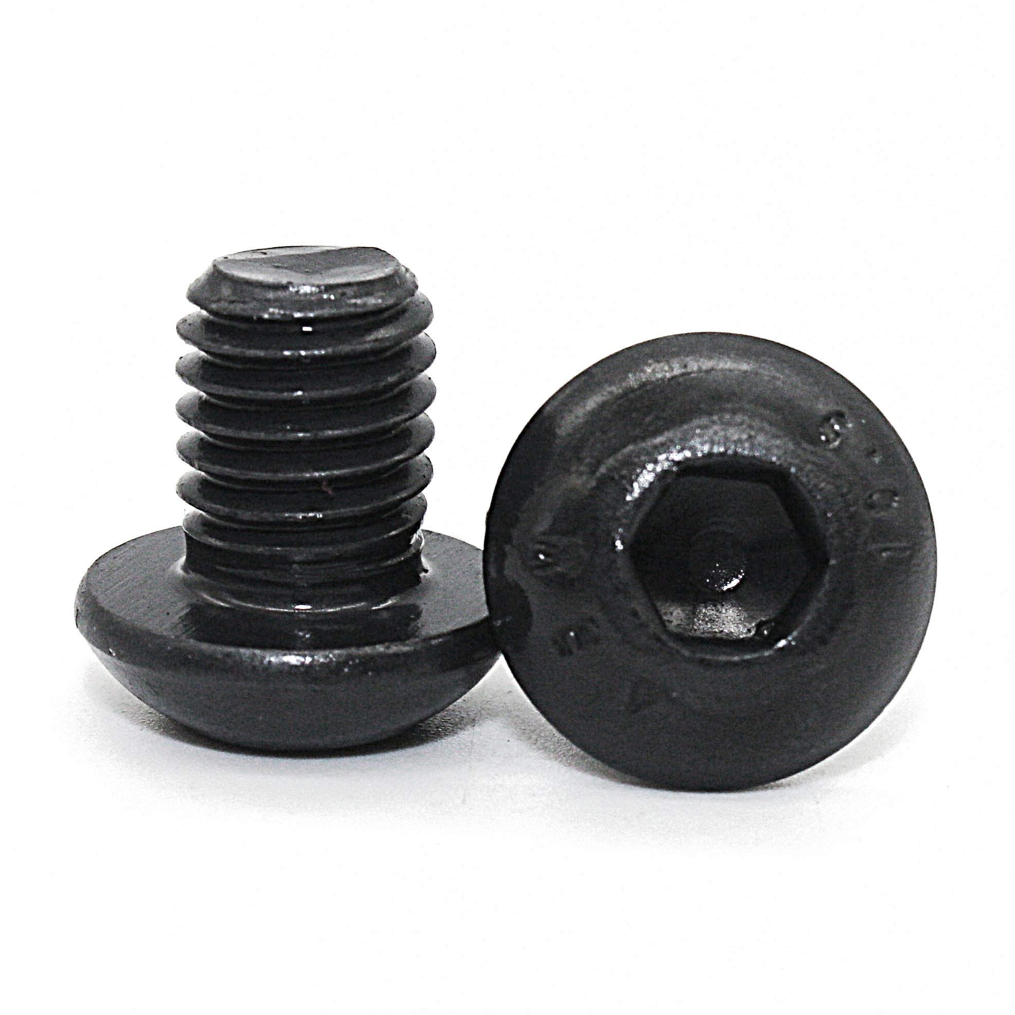 FullerKreg M4-0.7 x 10mm ISO 7380 Hex Drive Class 10.9 Black Oxide Finish Alloy Steel Button Socket Cap Screw (Pkg of 100)