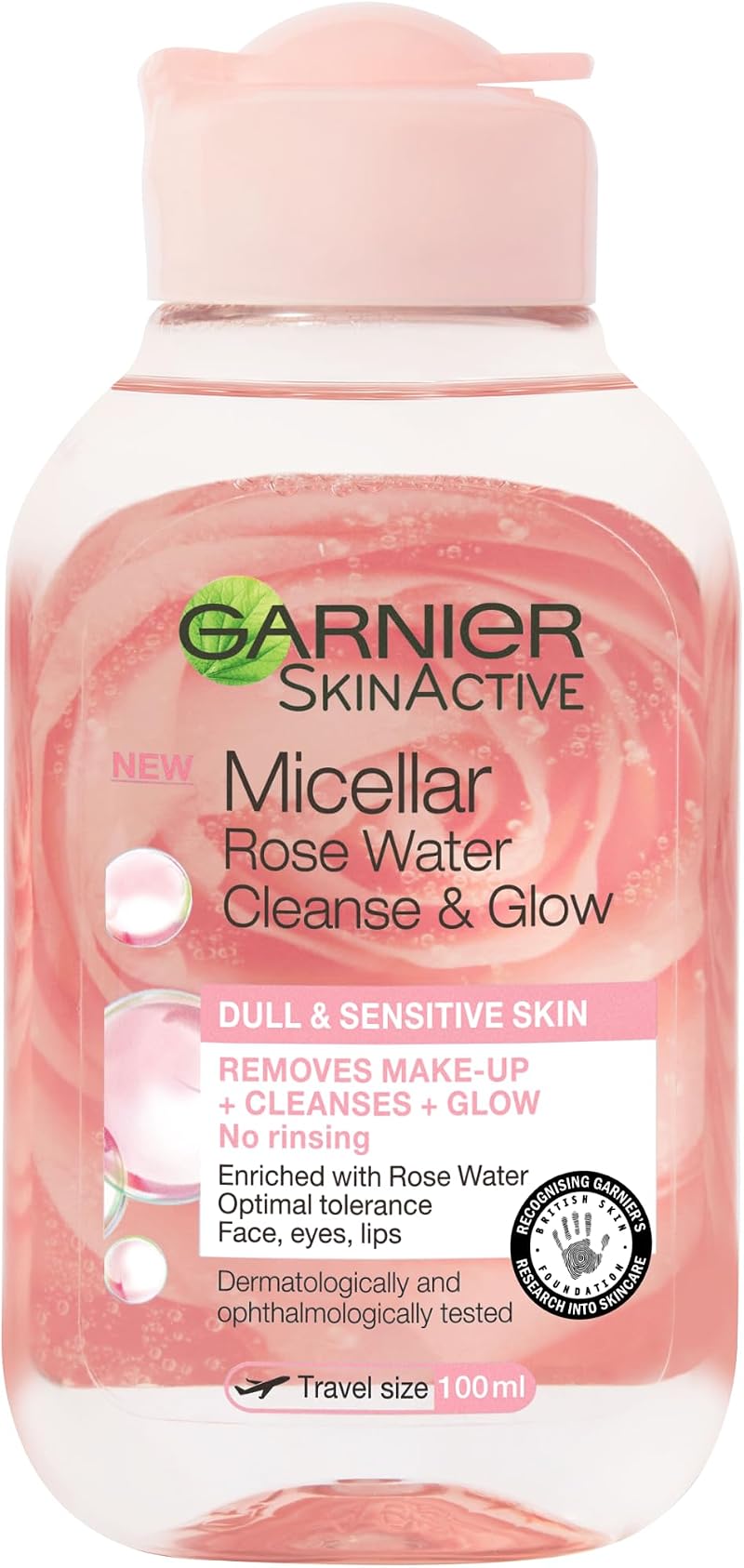 Garnier Micellar Rose Cleansing Water 100 ml Make-Up Remover & Cleanser