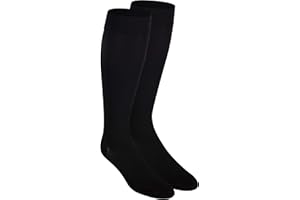 NuVein Medical Compression Stockings, 20-30 mmHg Support for Women & Men, Knee Length, Closed Toe, Black, Medium