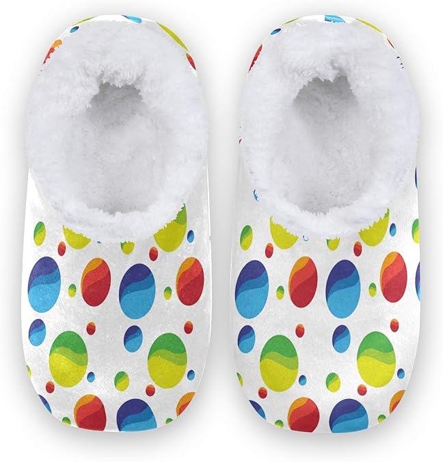 KLL Moon Clouds Sky Women's and Men Cozy Memory Foam Slippers Fuzzy