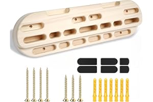 URBANVISTA Portable Hangboard, Climbing Hangboard Rock, Wooden Climbing Hang Board Longboard, Rock Climbing Gifts for Rock Climbers Bouldering Gifts