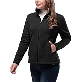 33,000ft Women's Zip Up Fleece Jacket, Long Sleeve Warm Soft Polar Lightweight Coat with Pockets for Winter