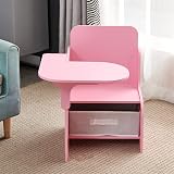 Pantanal Children's Table & Chair Set with Storage Bin for Ages 3+, Pink view 3