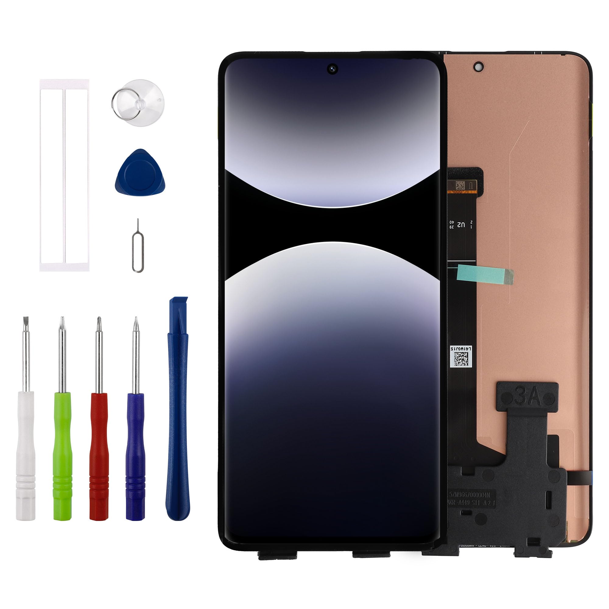 Photo 1 of AMOLED Display Compatible with Redmi Note 14 Pro+ 5G 24115RA8EG 6.67" LCD Display Touchscreen Digitizer Assembly with Repair Tools Kit,Support Fingerprint Function