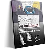 VYPEROCK Juice Canvas Wall Art WRLD Goodbye & Good Riddance Bold Rap Album Cover Poster, Vibrant Modern Music Aesthetic Prints for Bedroom Game Room Living Room Bar Studio Decor, Framed 8x10inch